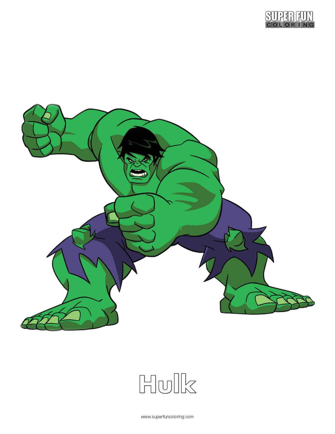 Hulk coloring page