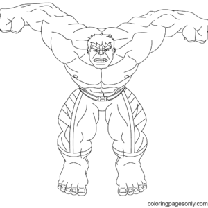 Hulk coloring pages printable for free download