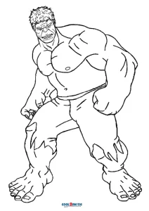 Free printable hulk coloring pages for kids