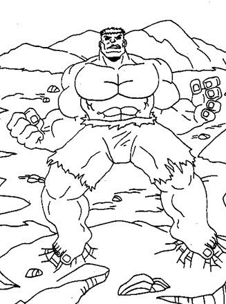 Incredible hulk coloring page