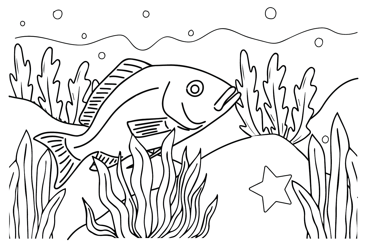 Free snapper coloring page