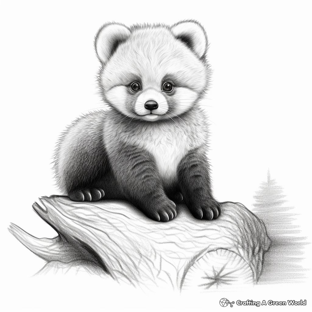 Red panda coloring pages