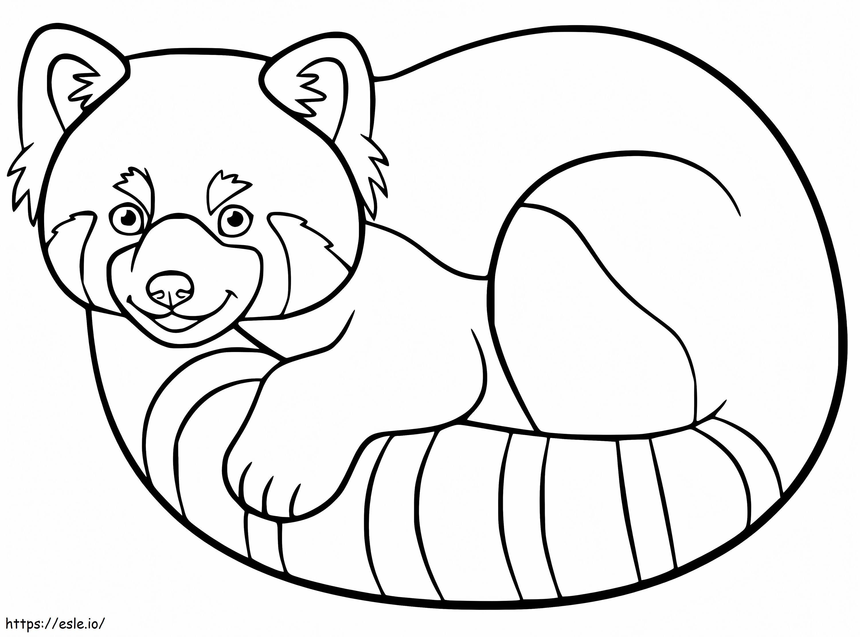 Red panda coloring page