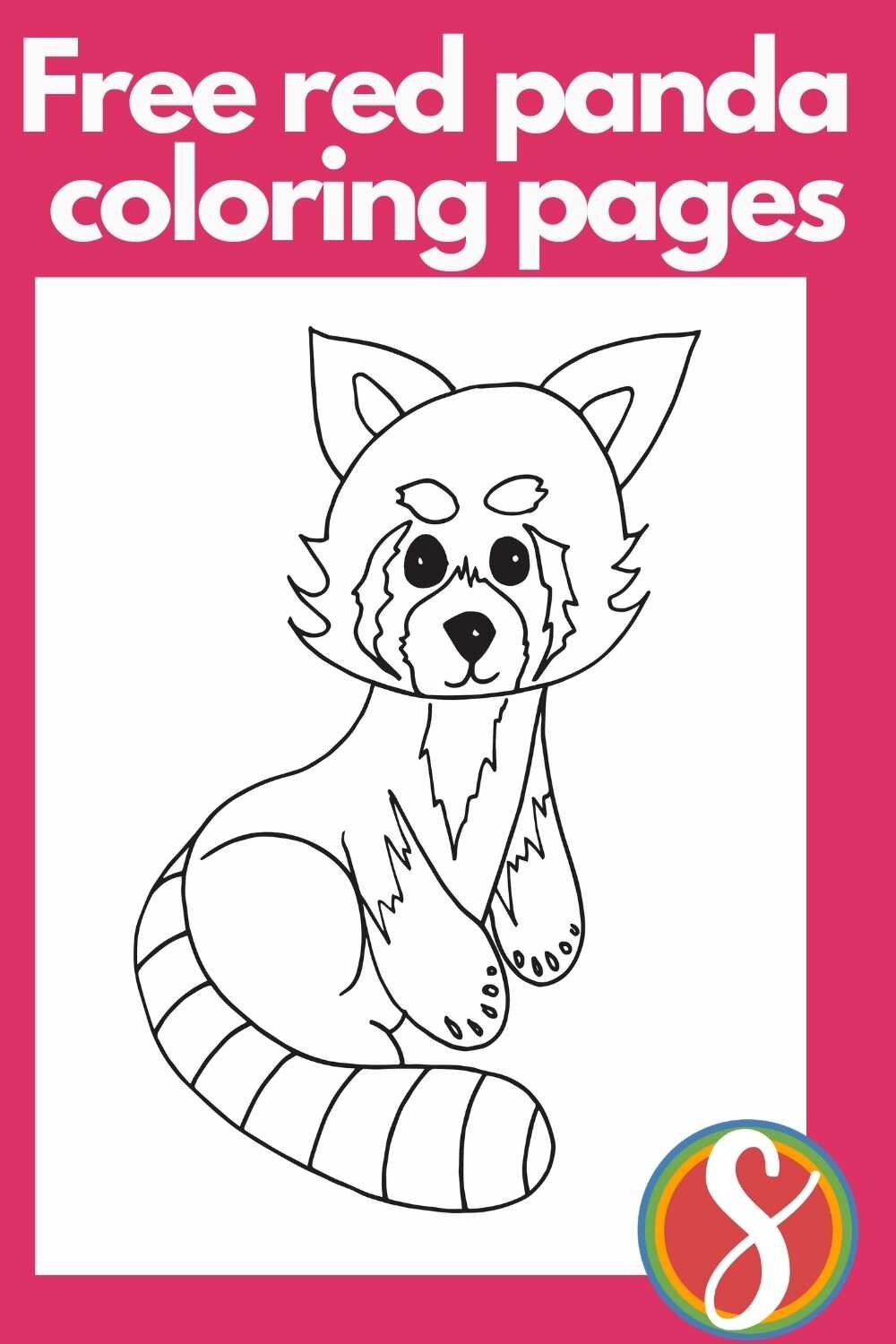 Free red panda coloring pages â stevie doodles