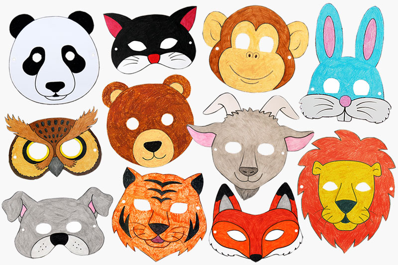 Printable animal masks kids crafts fun craft ideas