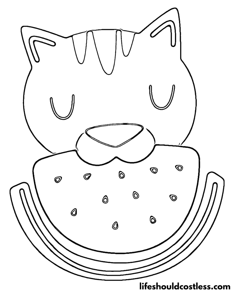 Watermelon coloring pages free printable pdf templates