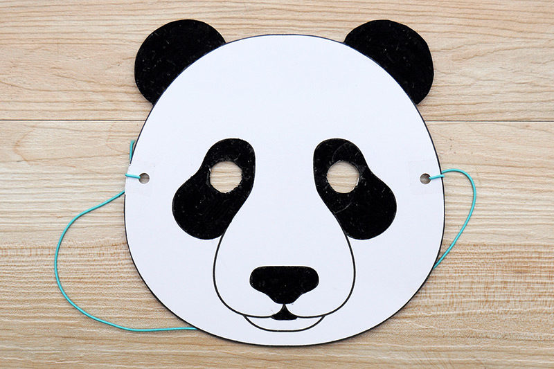 Panda mask free printable templates coloring pages