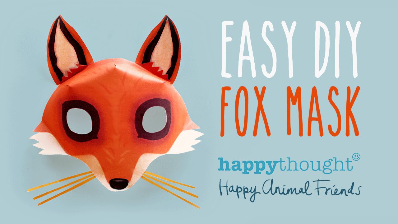Fox mask template video be a fox today â