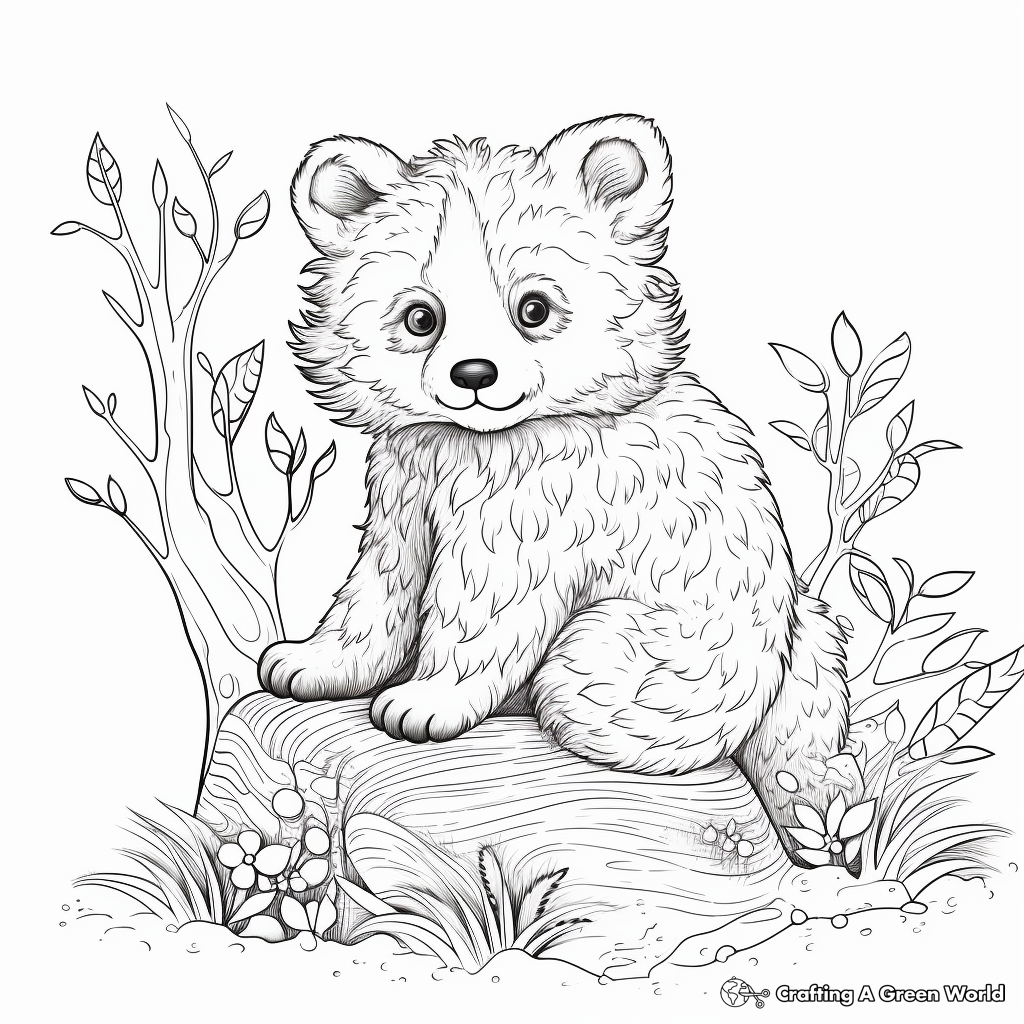 Red panda coloring pages