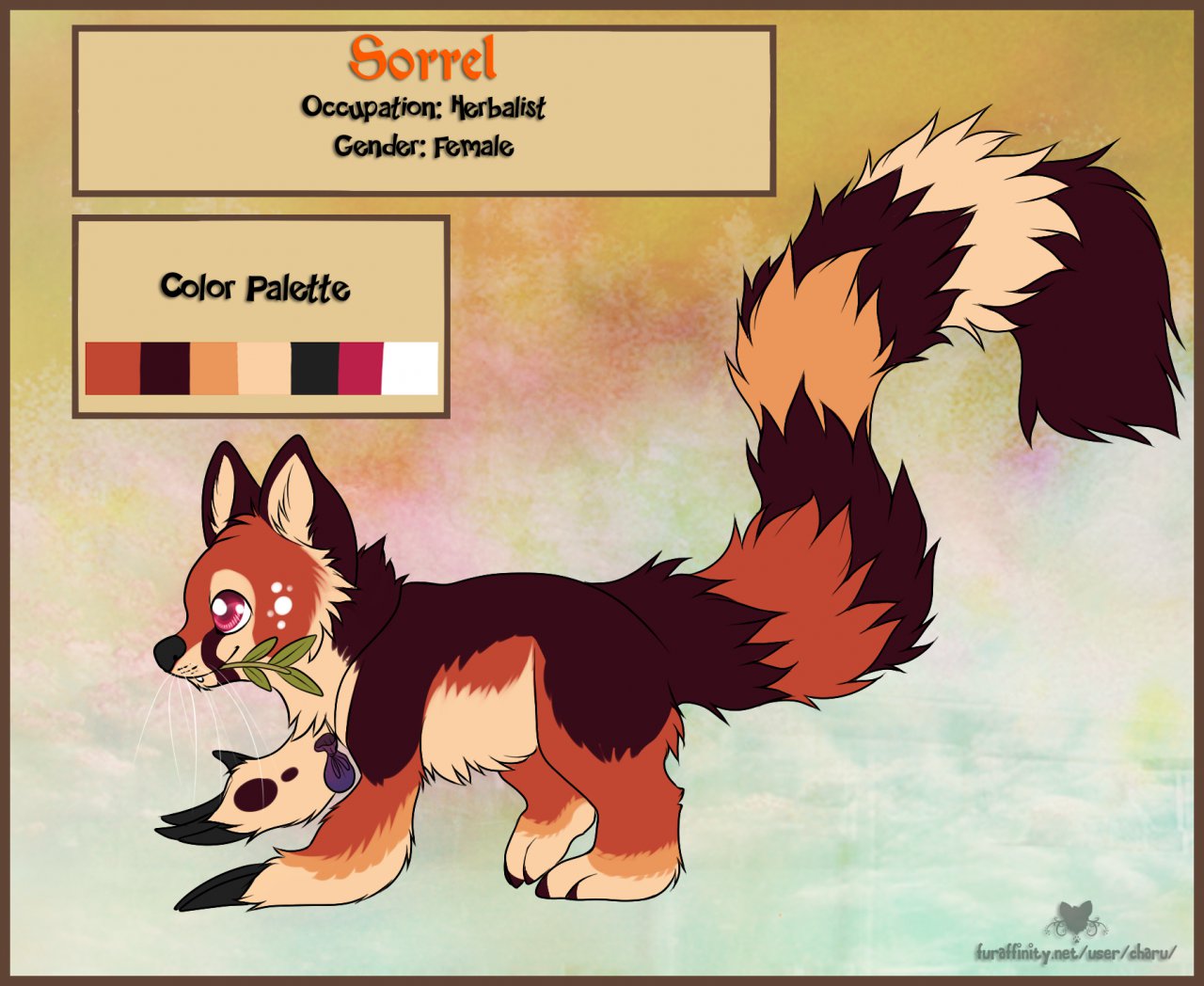 Sorrel refrance sheet red panda sloth hybrid by sorrelpanda