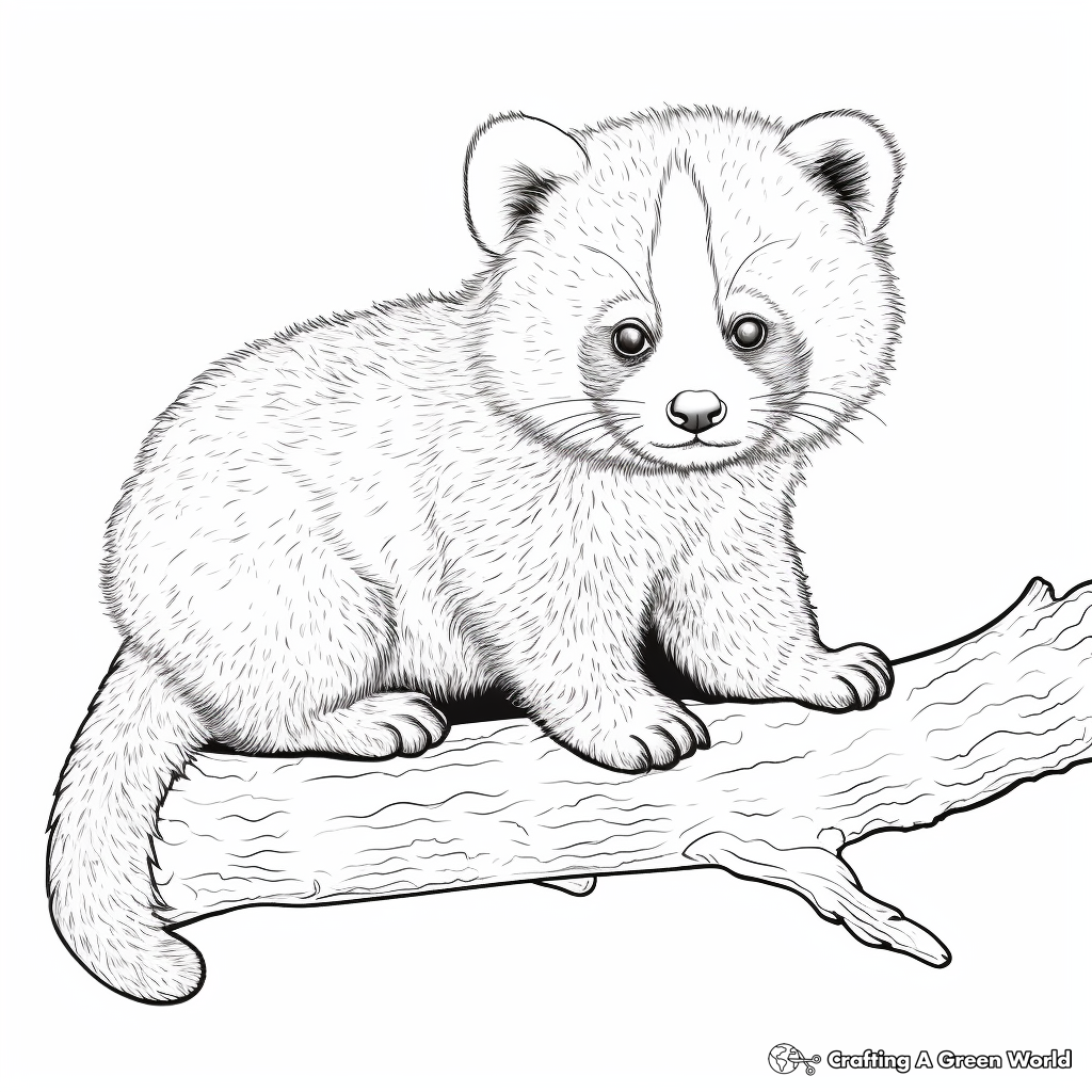 Red panda coloring pages