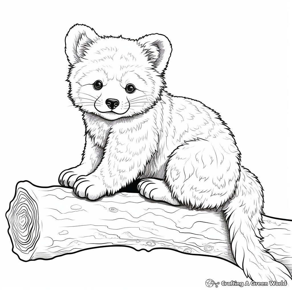 Red panda coloring pages