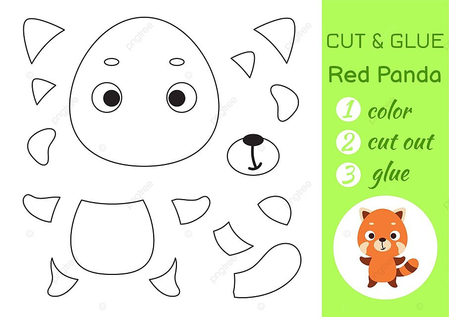 Preschool craft little red panda paper activity quiz puzzle book vector quiz puzzle book png and vector with transparent background for free download