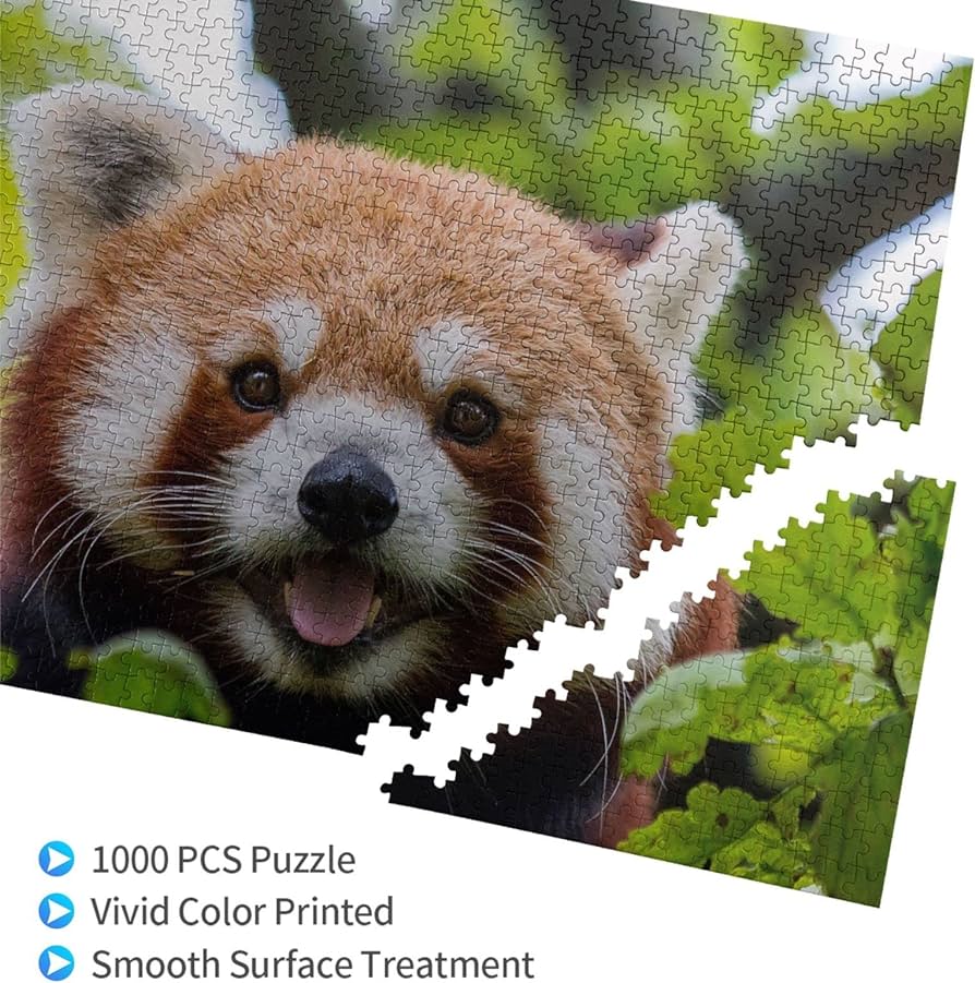 Red panda piece jigsaw puzzle wooden picture puzzle picture puzzle adult kids educational learning toys unique gift and home der christmas birthday gift xcm toys games