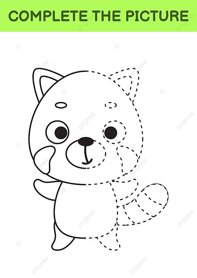 Red panda coloringdrawing activity page vector illustration preschool coloring game vector panda drawing school drawing wing drawing png and vector with transparent background for free download