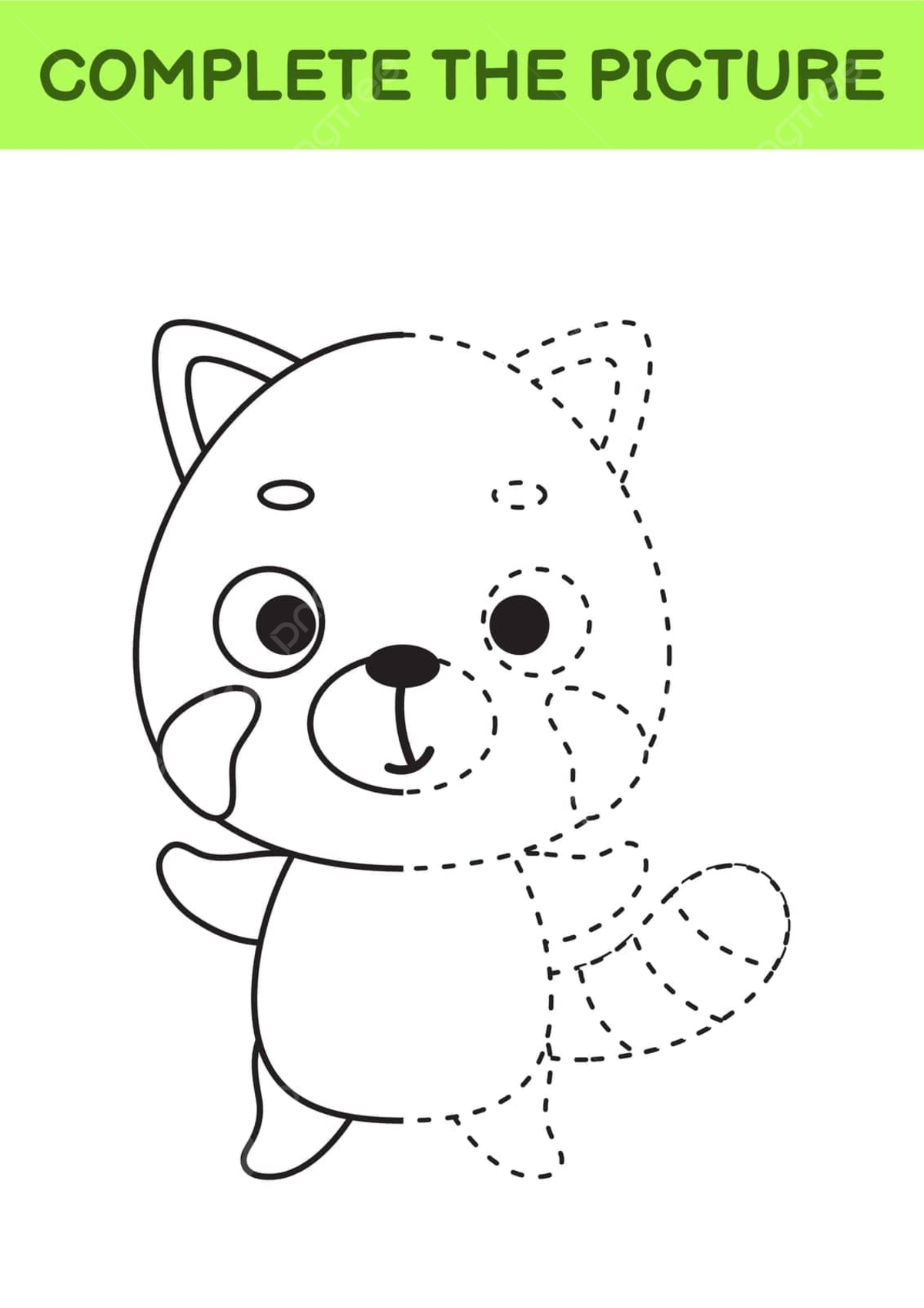 Red panda drawing for educationprintable worksheet draw baby kids vector cat drawing panda drawing baby drawing png and vector with transparent background for free download