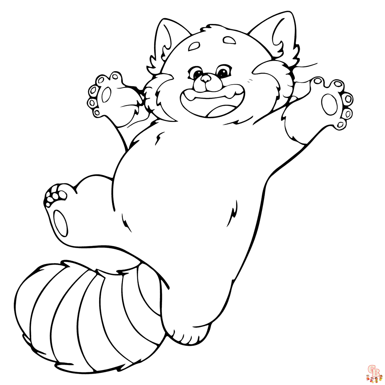 Free red panda coloring pages printable and easy to print