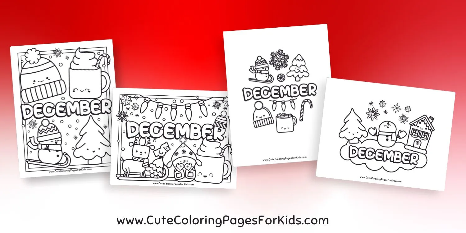 December coloring pages free printable coloring sheets