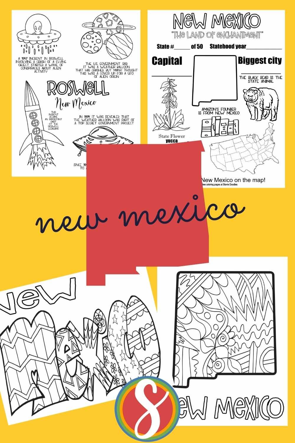 Free new mexico coloring pages â stevie doodles