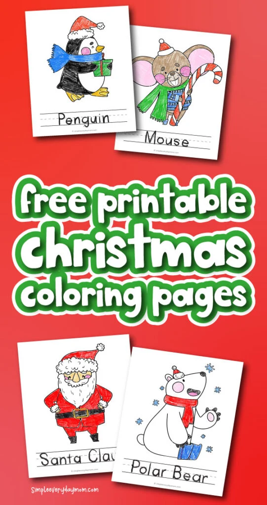 Christmas coloring pages for kids free printable