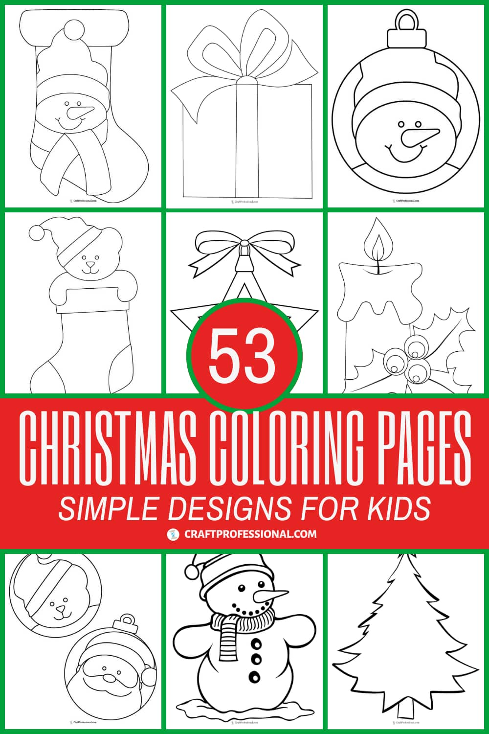 Christmas coloring pages for kids free