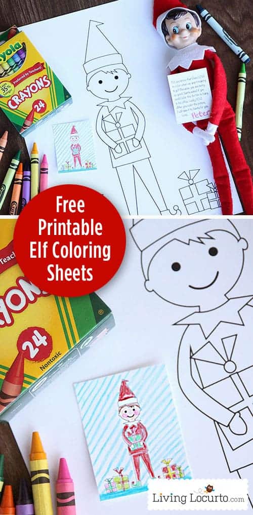 Elf free printable coloring sheets cute elf ideas living locurto