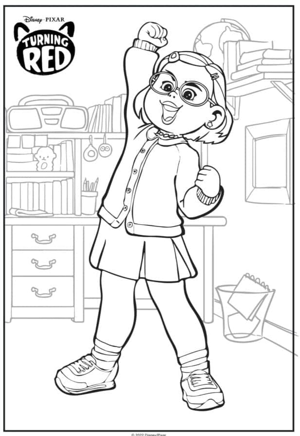 Funny mei lee coloring page