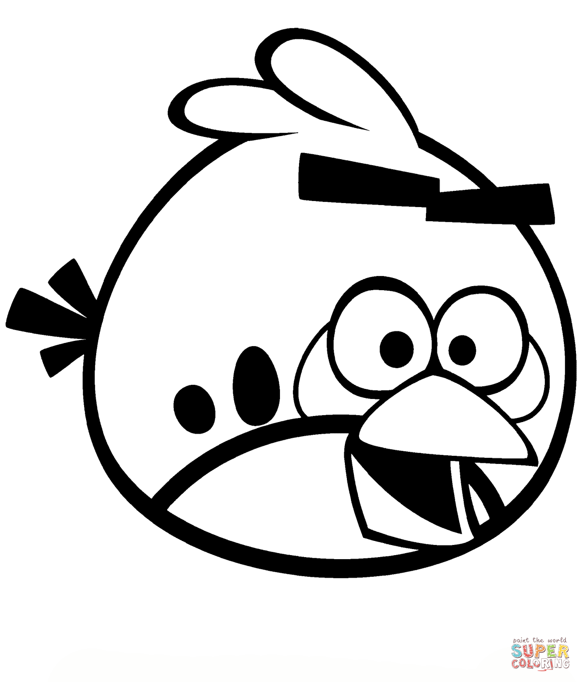 Red angry bird coloring page free printable coloring pages