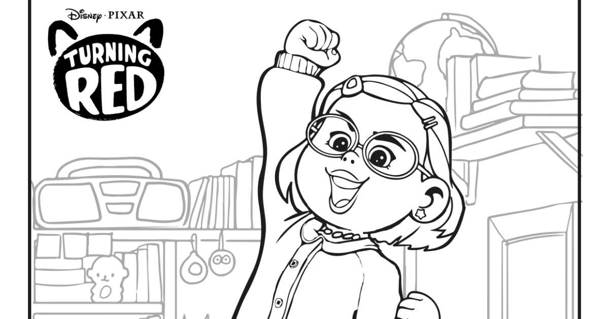 Free printable mei lee coloring page