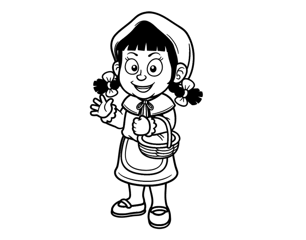 A little red riding hood coloring page