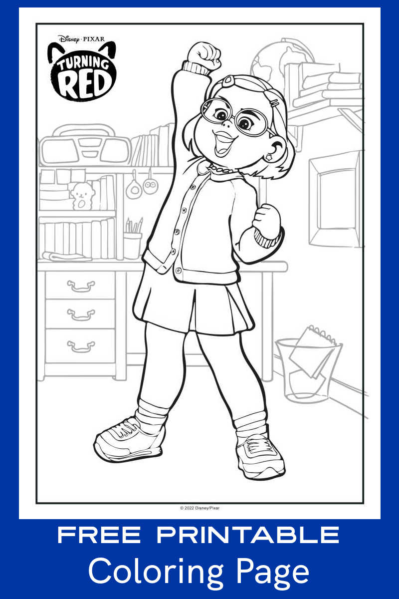 Free printable mei lee coloring page