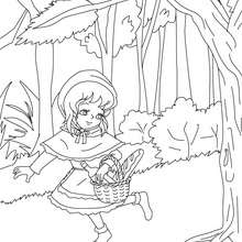 The little red riding hood tale coloring pages