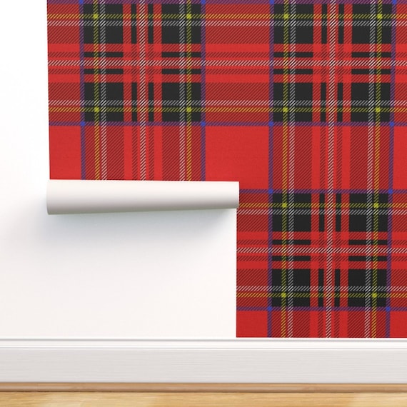 Red And Black Plaid Fabric, Wallpaper and Home Decor