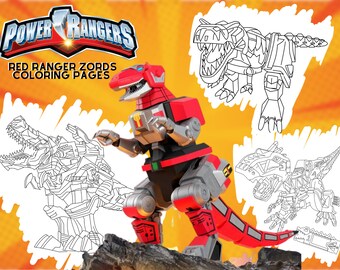 Vintage mighty morphin power rangers coloring activity