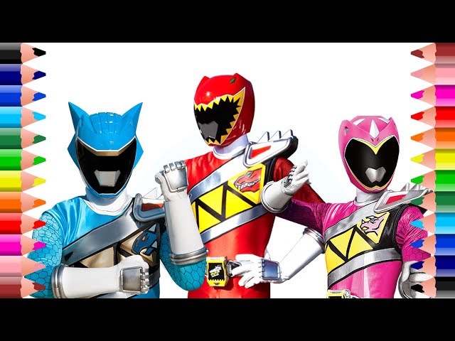 Power rangers dino charge coloring pages for children setoys