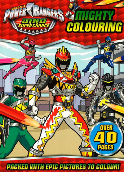 Power rangers dino supercharge might colouring