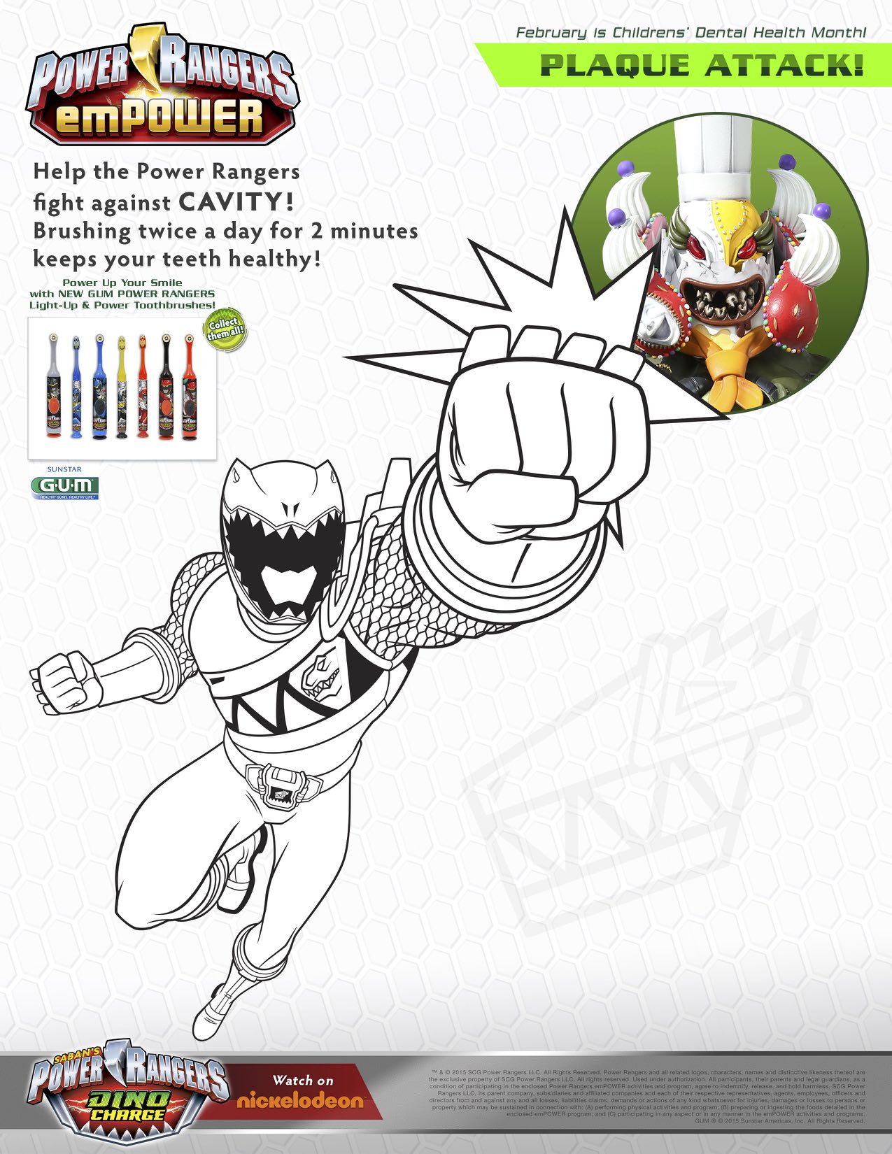 Powerâïrangers on x help the red ranger defeat the villain cavity with this fun coloring page httptcouvkkcnu empowerrangers httptcospoabkjq x