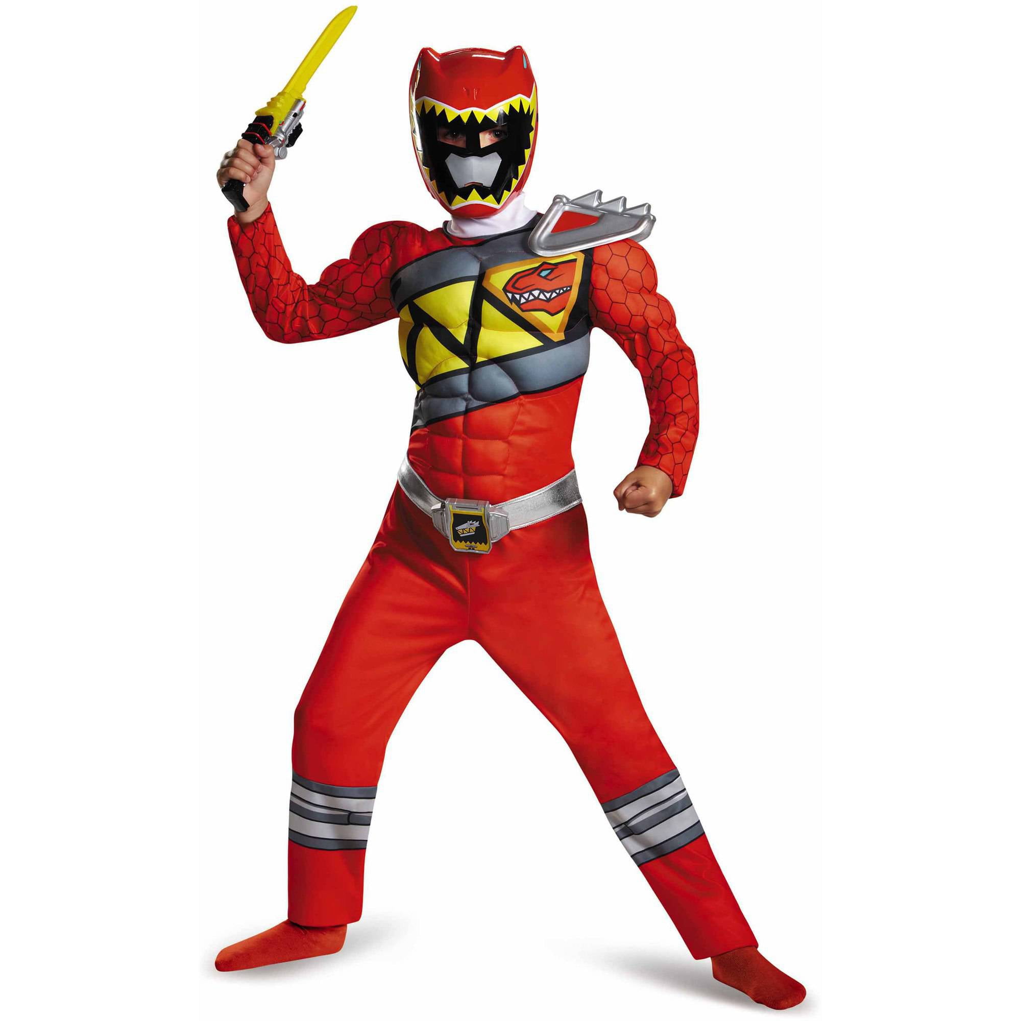 Disguise toddler boys classic power rangers dino charge red ranger muscle costume