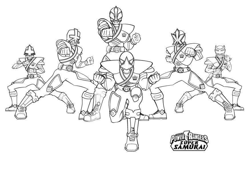 Power rangers coloring pages for kids