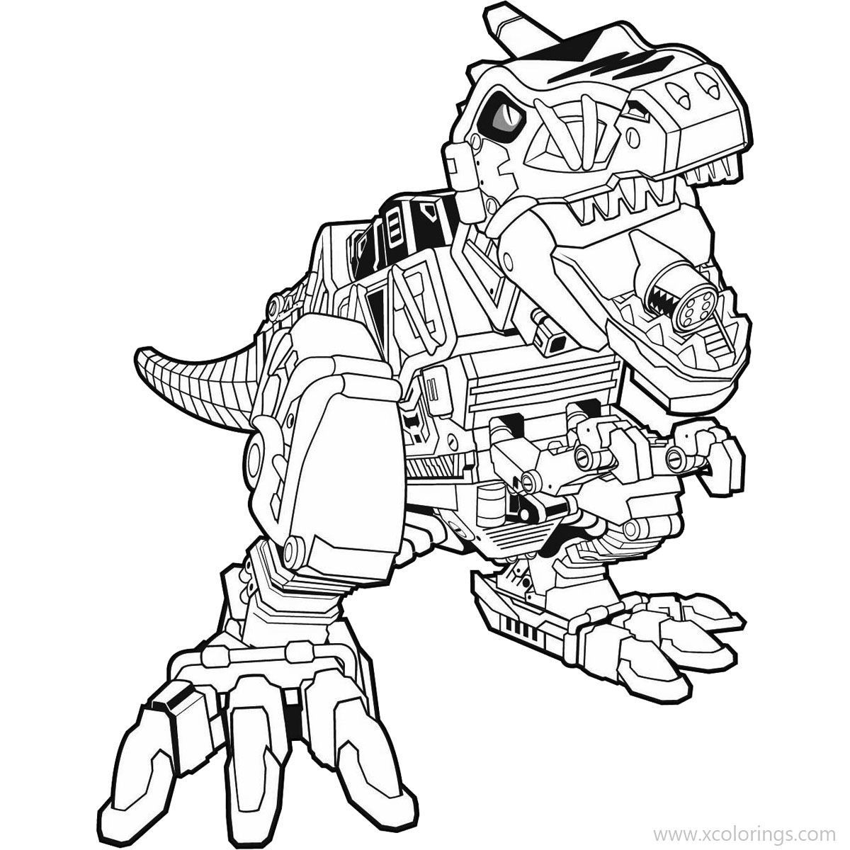 Power rangers dino charge coloring pages red zord