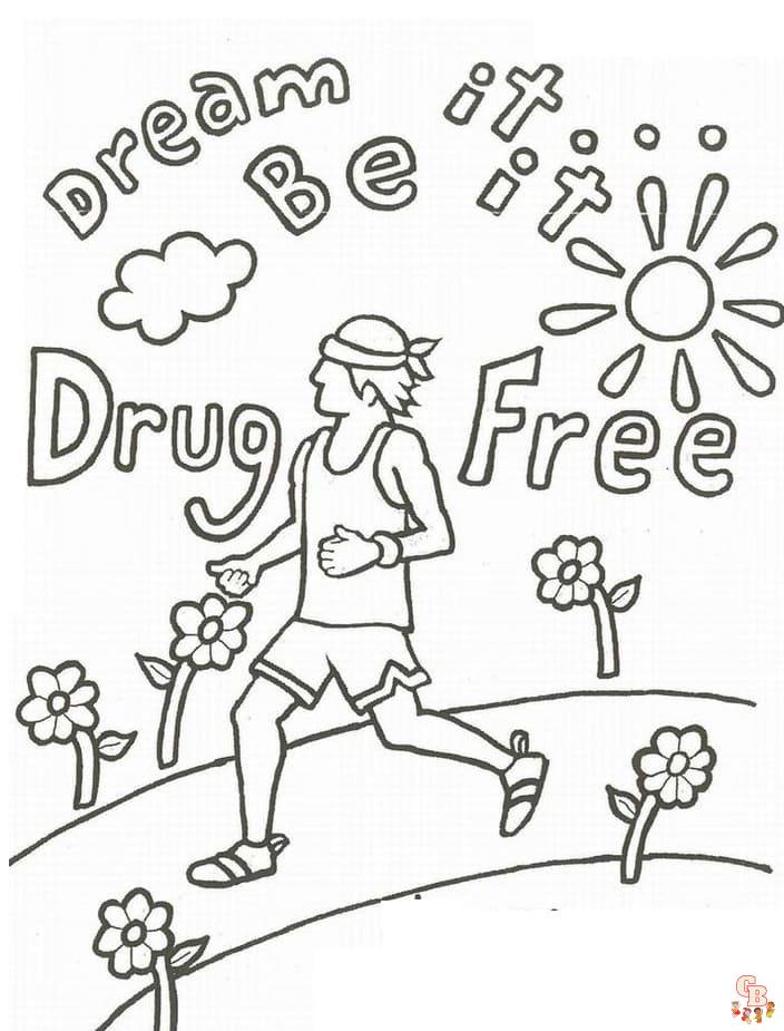 Printable red ribbon week coloring pages free