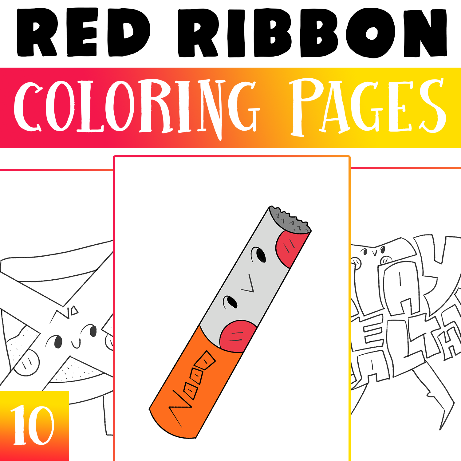 Red ribbon week coloring pages drug free coloring worksheets activity made by teachers