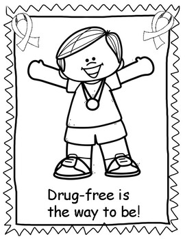 Red ribbon week coloring pages by miss ps prek pups tpt