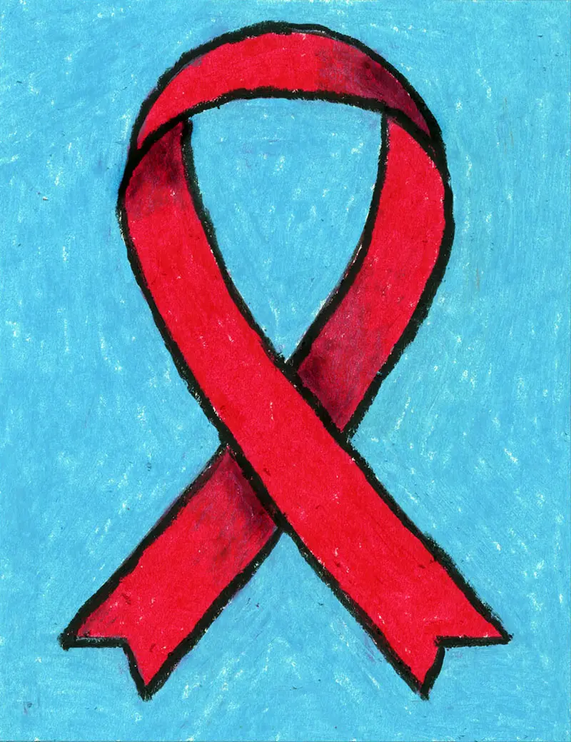 Easy how to draw a remembrance ribbon tutorial