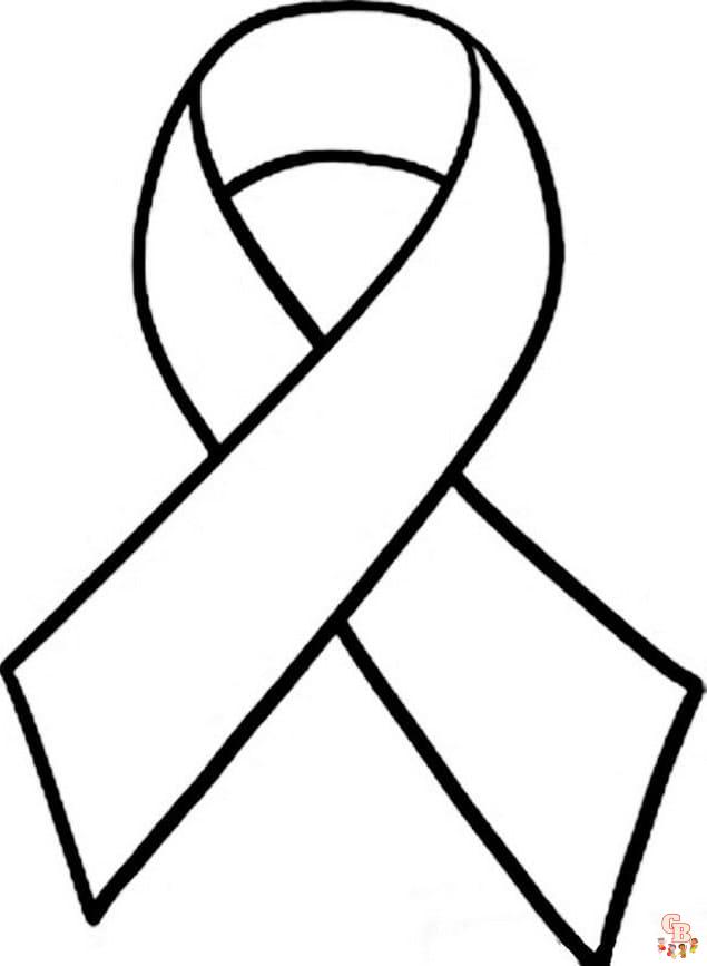 Printable red ribbon week coloring pages free