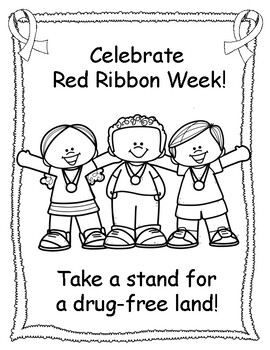 Red ribbon week coloring pages by miss ps prek pups tpt