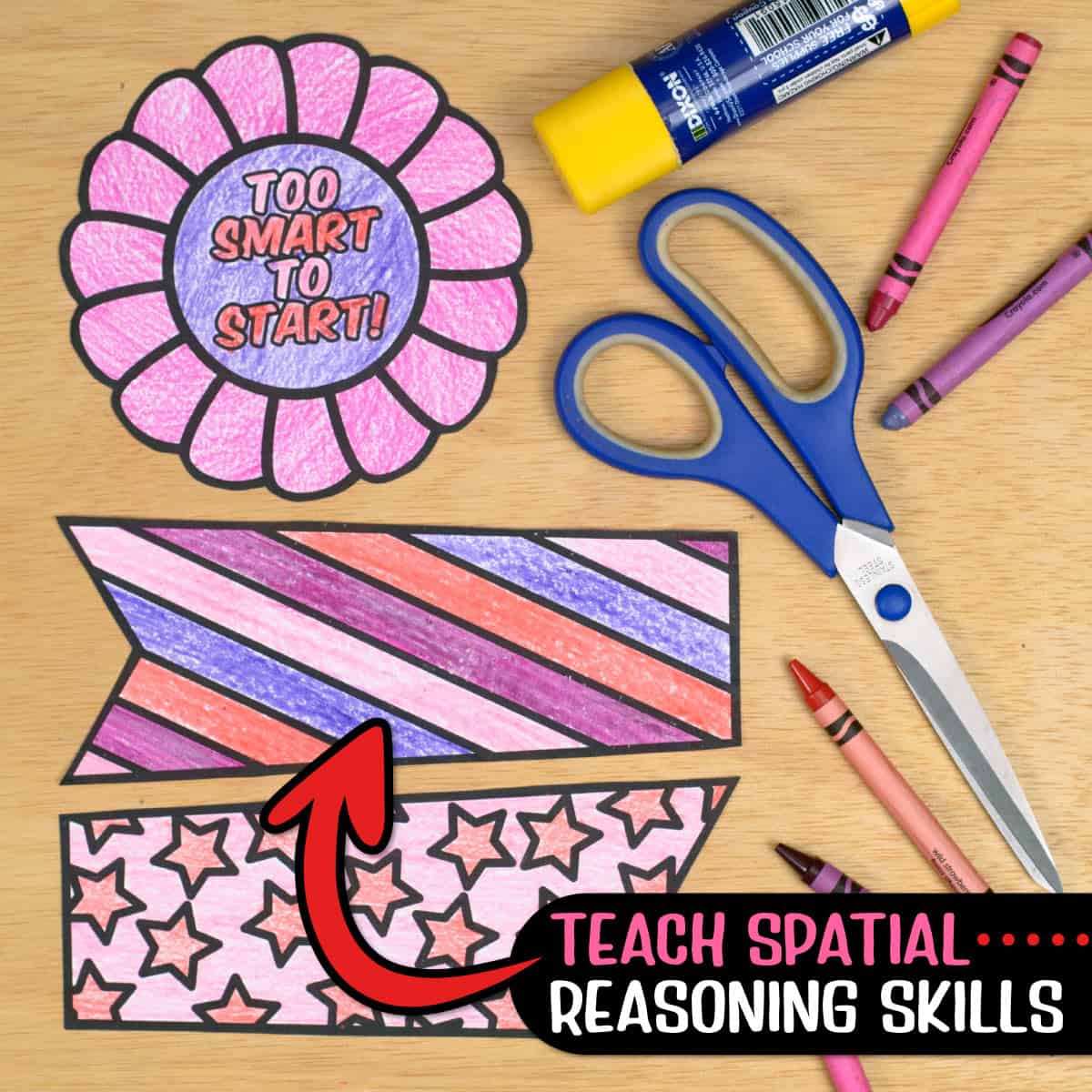 Red ribbon week coloring craft â easy classroom crafts