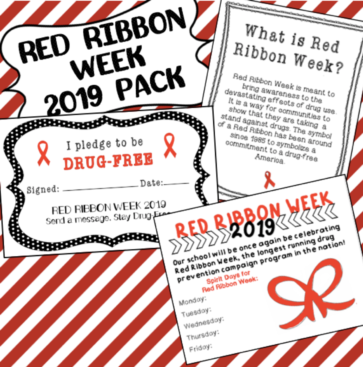 Red ribbon week pack