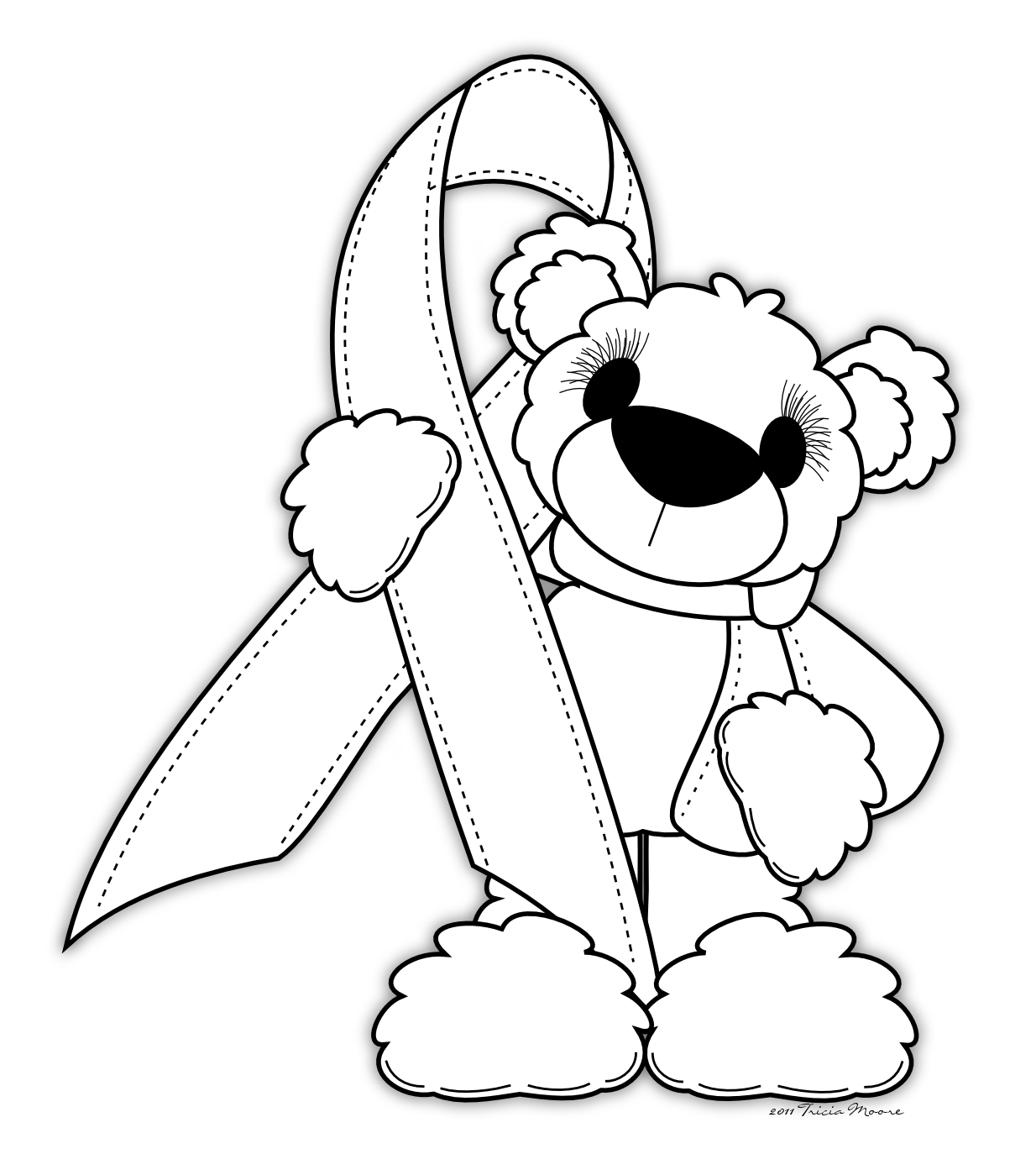 Ribbon coloring page