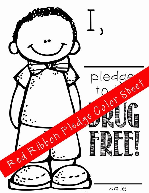 Free coloring pages for rrw red ribbon week red ribbon free coloring pages